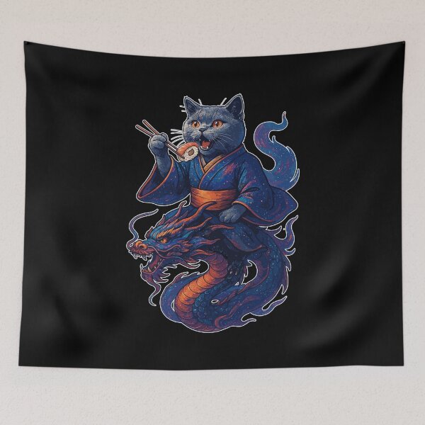 Item preview, Sushi British Shorthair Cat Dragon Kimono Gift designed and sold by Pineapple-Tree.