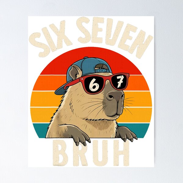 Item preview, Capybara Six Seven Bruh designed and sold by torildorxop.