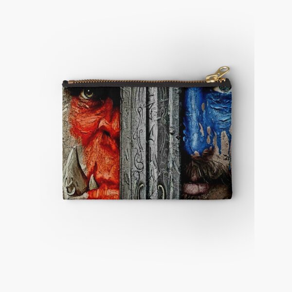 Item preview, Orc and Human Warrior Painting | Fantasy Battle Dual Portrait | Textured War Paint Battle Art Poster designed and sold by Art's Diner.