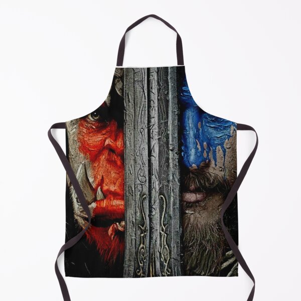 Item preview, Orc and Human Warrior Painting | Fantasy Battle Dual Portrait | Textured War Paint Battle Art Poster designed and sold by Art's Diner.