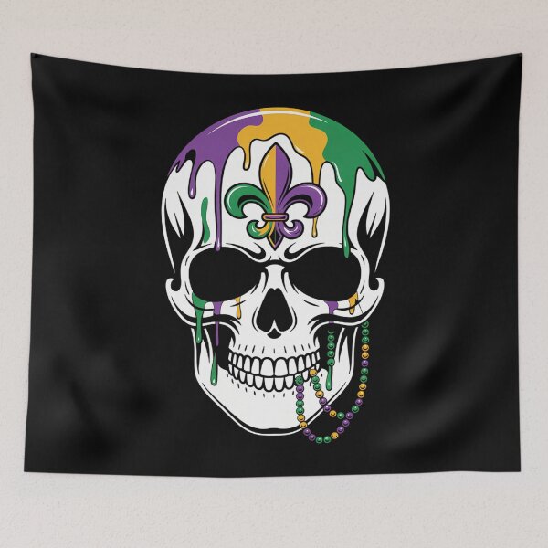 Item preview, Mardi Gras Skull Party designed and sold by tiekanamac.