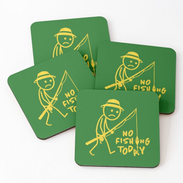 Item preview, No Fishing Today, Sad Stick Figure, Funny Father's Day, Fishing Lovers Tee, Fishing Quote designed and sold by MackenzieBin.