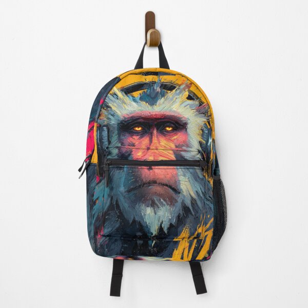 Item preview, Stylish Dj Monkey Thinker Dzen Baboon With Headphones Art designed and sold by GrinGalore.