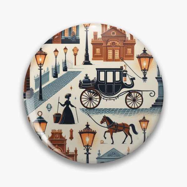 Item preview, London Streetscape Pattern Artwork | Cityscape Design designed and sold by MAGICKEY2024.