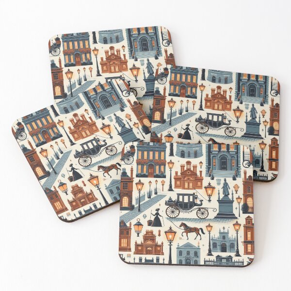 Item preview, London Streetscape Pattern Artwork | Cityscape Design designed and sold by MAGICKEY2024.