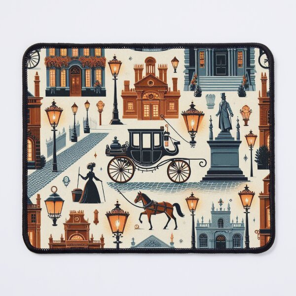 Item preview, London Streetscape Pattern Artwork | Cityscape Design designed and sold by MAGICKEY2024.