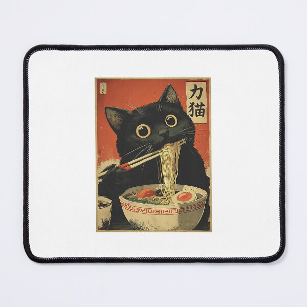 Item preview, Cat Eating Ramen Poster designed and sold by ImeldaSparks.