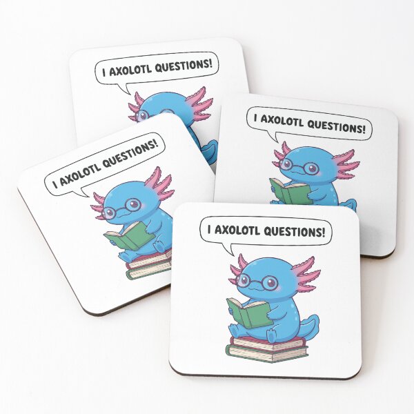 Item preview, I Axolotl Questions – Blue Bookworm Axolotl designed and sold by Petzzz.