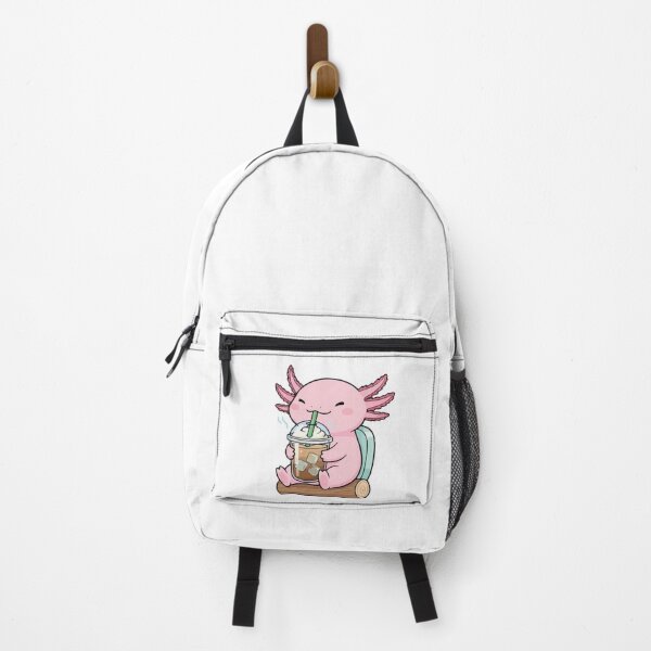 Item preview, Lotl Coffee – Pink Axolotl Drinking Iced Coffee designed and sold by Petzzz.