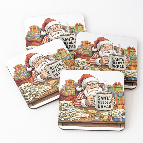Item preview, Santa Needs a Break — Funny Christmas Cartoon | Holiday Burnout Humor designed and sold by SoulenCify.