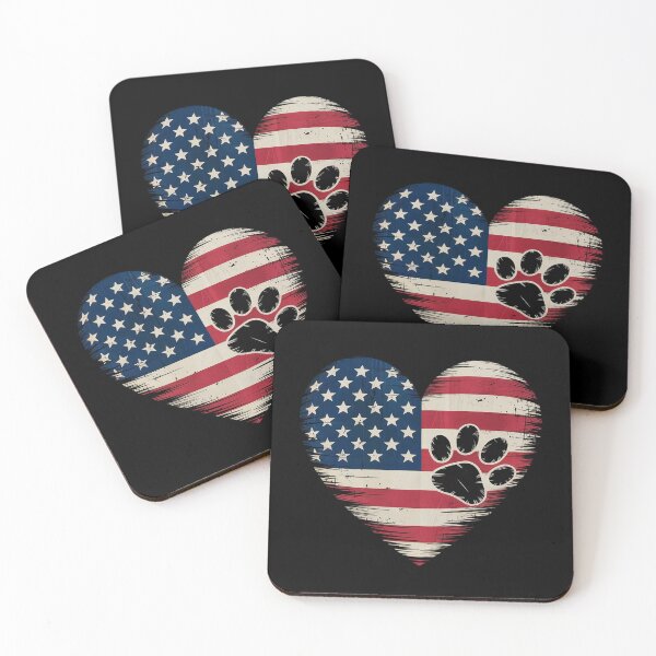 Item preview, American Flag Dog and Cat Paw Patriotic 4th Of July 1  designed and sold by MarryIsMonth.