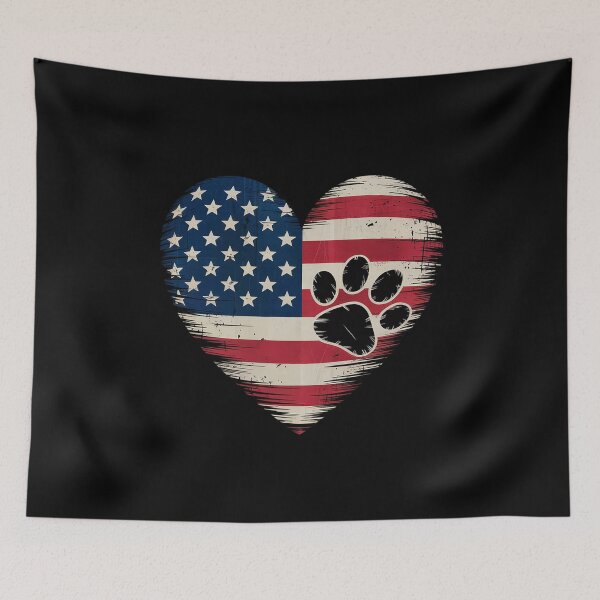 Item preview, American Flag Dog and Cat Paw Patriotic 4th Of July 1  designed and sold by MarryIsMonth.