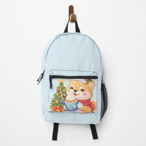 Item preview, Cute Christmas Shiba Inu with Hot Cocoa | Kawaii Holiday Dog Illustration designed and sold by KryaArts27.