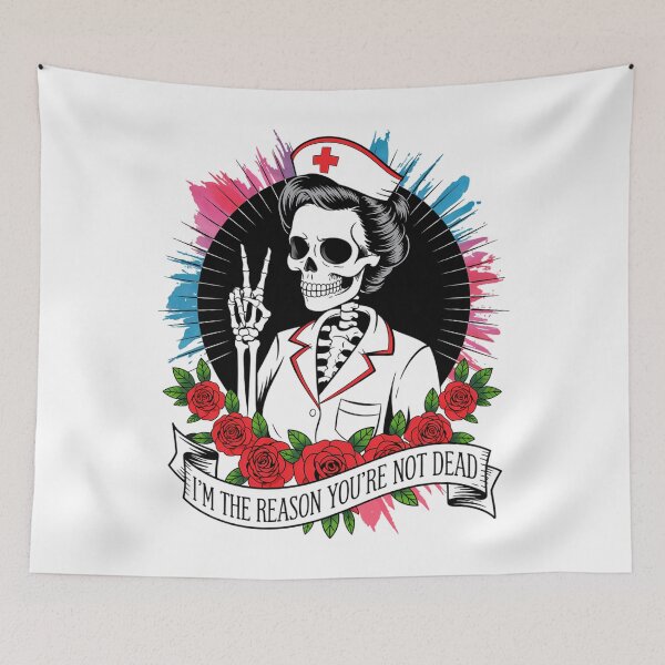 Item preview, Nurse Nursing Skeleton Joke designed and sold by tiekanamac.