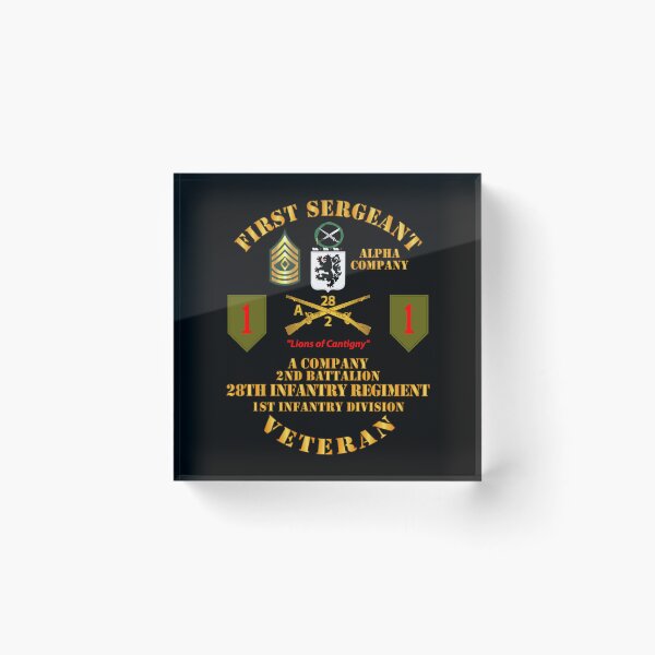 Item preview, Army - First Sgt - A Co - 2nd Bn - 3rd Bde - 1st ID - 28th Infantry designed and sold by Military Insignia Products.