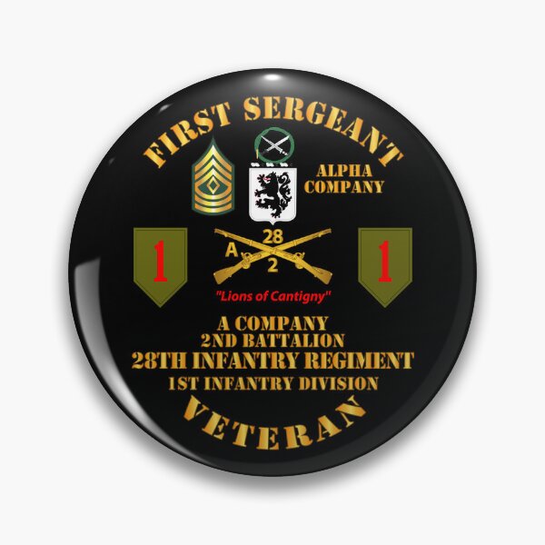 Item preview, Army - First Sgt - A Co - 2nd Bn - 3rd Bde - 1st ID - 28th Infantry designed and sold by Military Insignia Products.