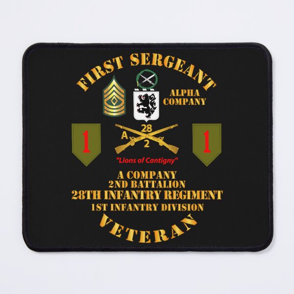 Item preview, Army - First Sgt - A Co - 2nd Bn - 3rd Bde - 1st ID - 28th Infantry designed and sold by Military Insignia Products.