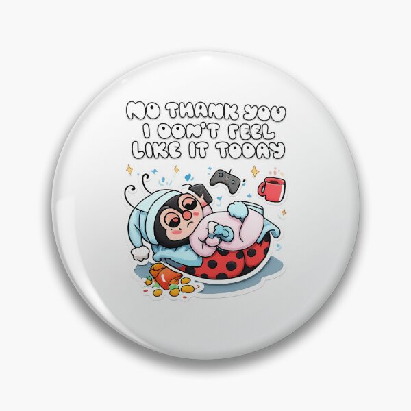 Item preview, No Thank You Sticker | I Don’t Feel Like It Today | Cute Lazy Mood Cartoon designed and sold by Gurjeetpixelart.