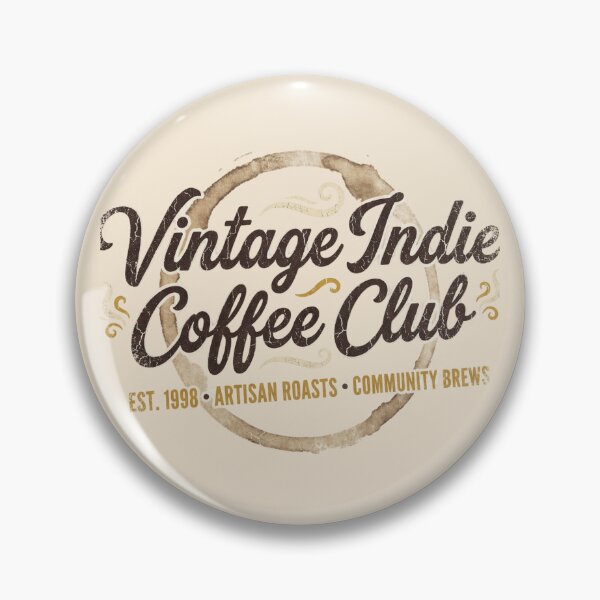 Item preview, Vintage Indie Coffee Club Logo — Retro Coffee Badge Design designed and sold by Afridi Art House.
