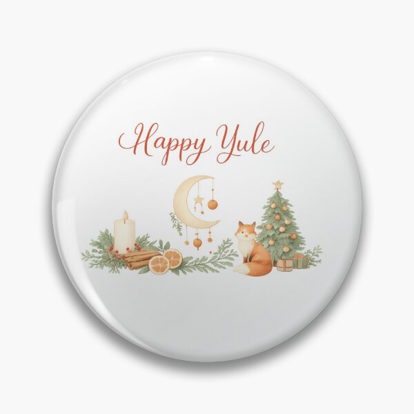 Item preview, Happy Yule Cozy Winter PNG – Fox, Candle & Moon Scandinavian Yule Design designed and sold by BABUSHOP5.