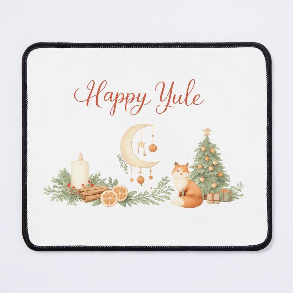 Item preview, Happy Yule Cozy Winter PNG – Fox, Candle & Moon Scandinavian Yule Design designed and sold by BABUSHOP5.