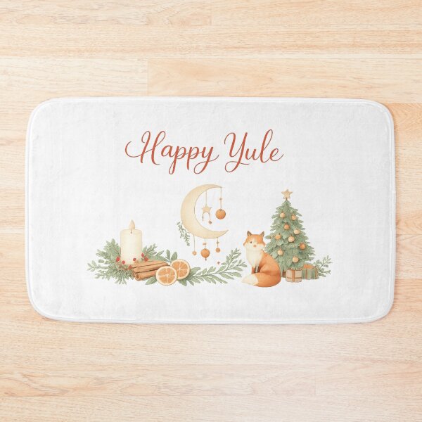 Item preview, Happy Yule Cozy Winter PNG – Fox, Candle & Moon Scandinavian Yule Design designed and sold by BABUSHOP5.