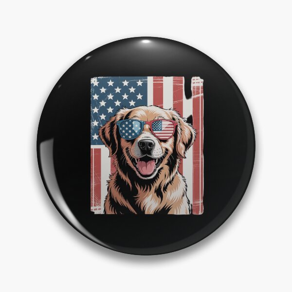 Item preview, American Flag Golden Retriever USA 4th Of July  designed and sold by FadeOfThrone.