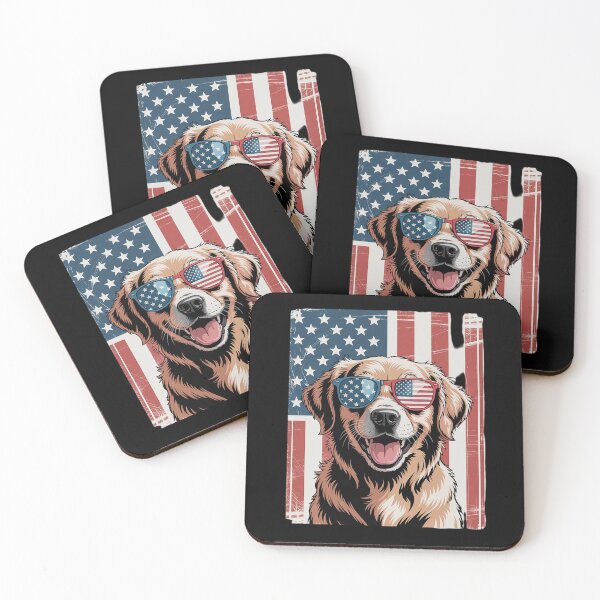 Item preview, American Flag Golden Retriever USA 4th Of July  designed and sold by FadeOfThrone.