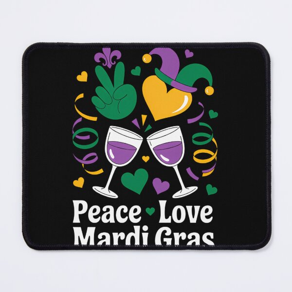 Item preview, Peace Love Mardi Gras Funny Carnival designed and sold by tiekanamac.