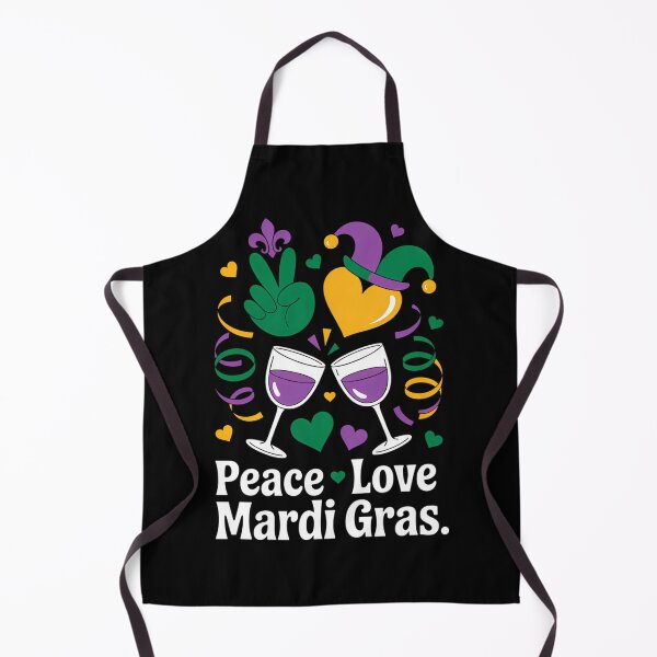 Item preview, Peace Love Mardi Gras Funny Carnival designed and sold by tiekanamac.