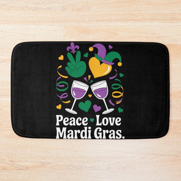 Item preview, Peace Love Mardi Gras Funny Carnival designed and sold by tiekanamac.