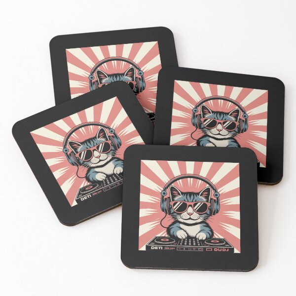 Item preview, Funny Vintage DJ Cat Style Music Lover Retro Club Vibes designed and sold by ZACK ART.