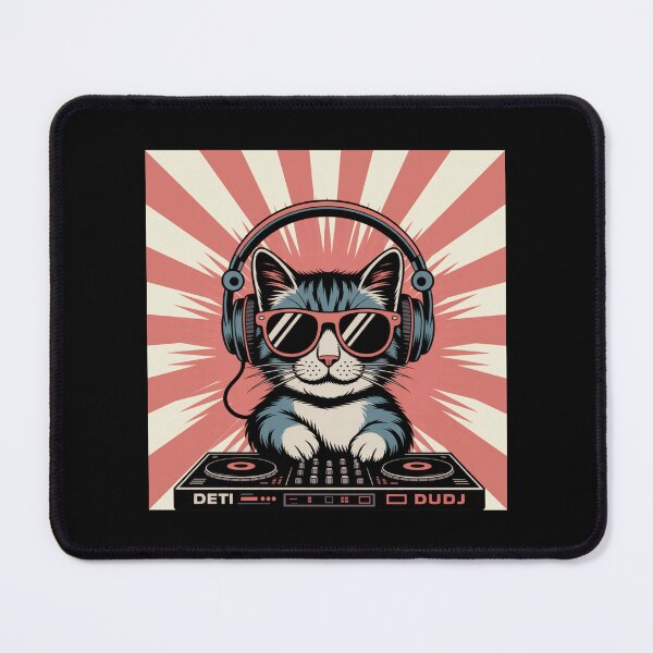 Item preview, Funny Vintage DJ Cat Style Music Lover Retro Club Vibes designed and sold by ZACK ART.