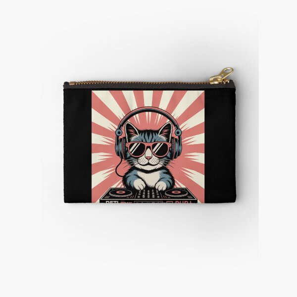 Item preview, Funny Vintage DJ Cat Style Music Lover Retro Club Vibes designed and sold by ZACK ART.