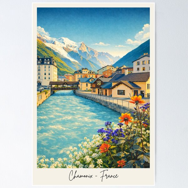 Artikelvorschau, Poster Chamonix entworfen und verkauft von Findmeifyoucan.