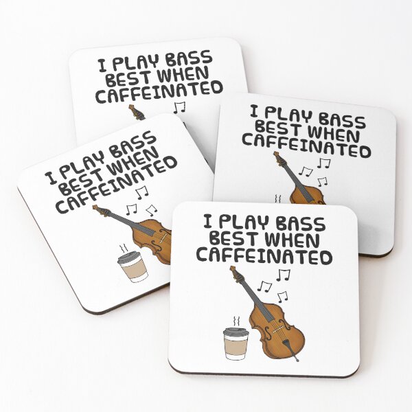 Item preview, I Play Bass Best When Caffeinated, Double Bassist Funny designed and sold by doodlerob.