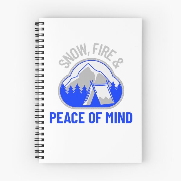 Item preview, Snow Fire & Peace of Mind – Winter Camping Badge for Outdoor Lovers designed and sold by FusionTeeDesign.