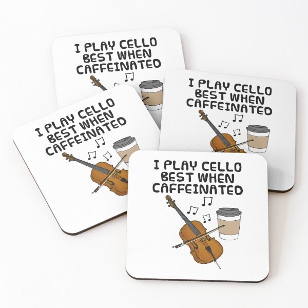 Item preview, I Play Cello Best When Caffeinated, Cellist Coffee Funny designed and sold by doodlerob.