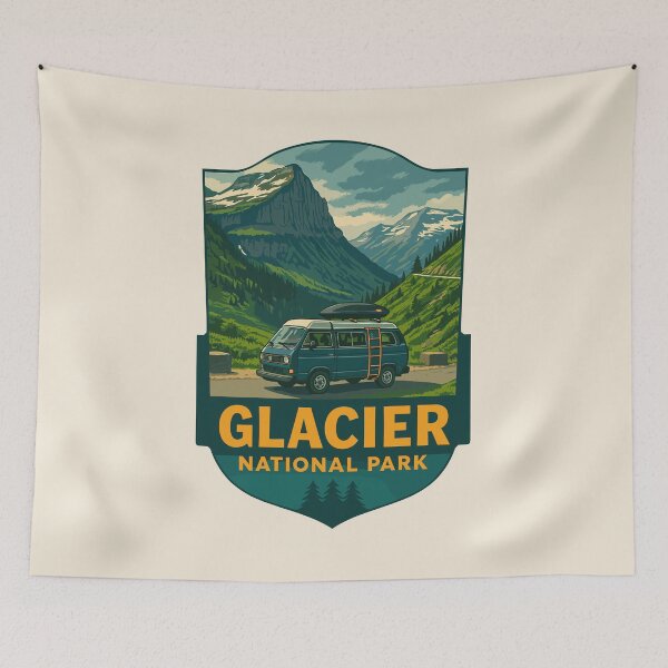 Item preview, Glacier National Park Sticker designed and sold by Gideon Emmerich.