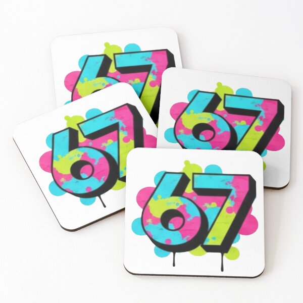 Item preview, ​Lucky Number 67: Graffiti Style ​Class of '67 Retro Pop.  designed and sold by ZyVoAli.