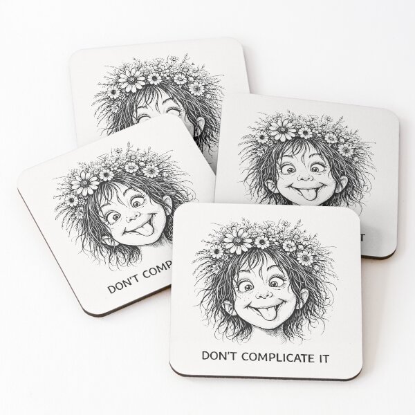 Item preview, Don't Complicate It Funny Face Life Advice designed and sold by QuirkySpark.