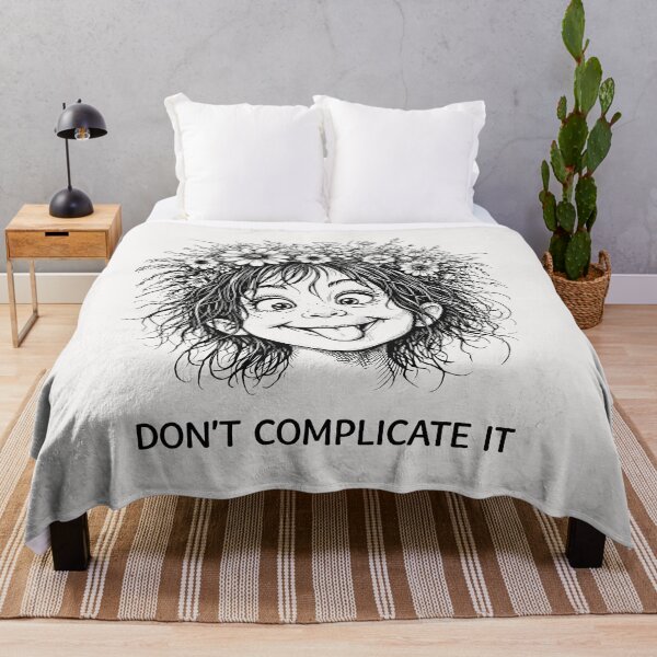 Item preview, Don't Complicate It Funny Face Life Advice designed and sold by QuirkySpark.