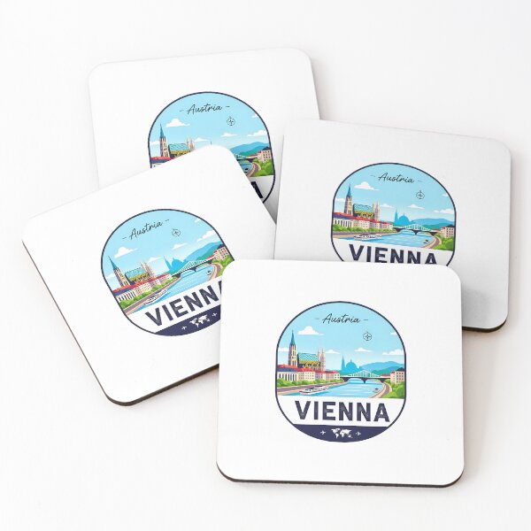 Artikelvorschau, Vienna Austria Travel Retro Emblem - Vintage Style Souvenir Desig entworfen und verkauft von Timegraf.