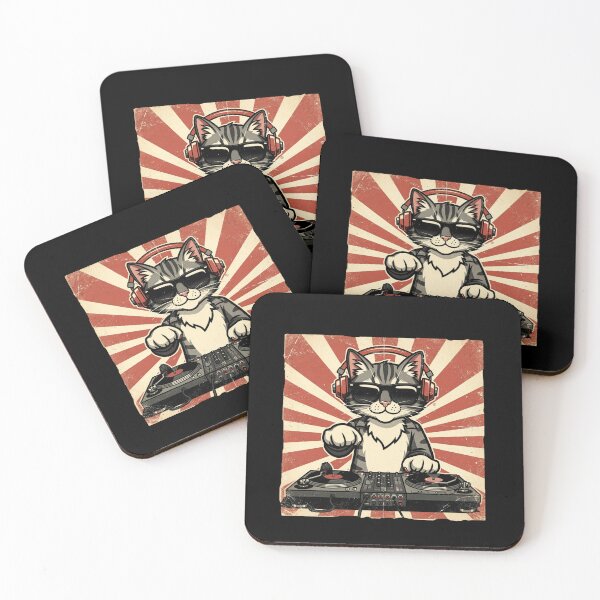 Item preview,  Funny Vintage DJ Cat Style Music Lover Retro Club Vibes designed and sold by ZACK ART.