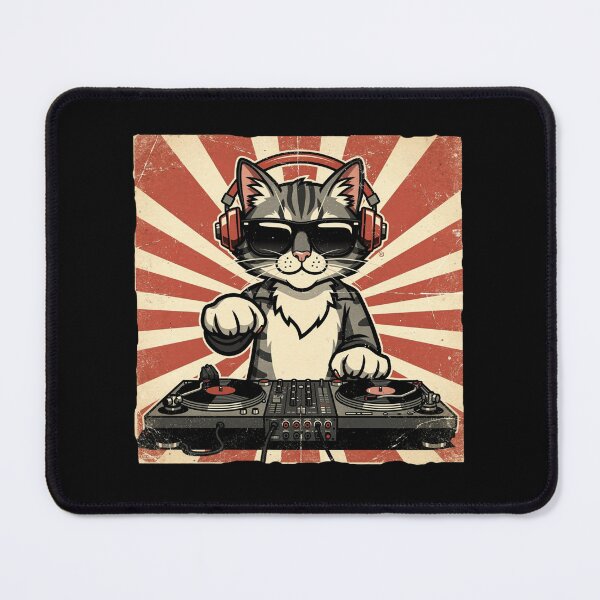 Item preview,  Funny Vintage DJ Cat Style Music Lover Retro Club Vibes designed and sold by ZACK ART.