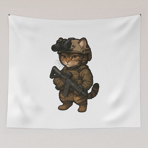 Item preview, Tactical Cat designed and sold by RAWLIFEGRAPHIC.