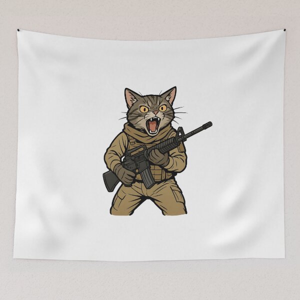 Item preview, Tactical Cat designed and sold by RAWLIFEGRAPHIC.
