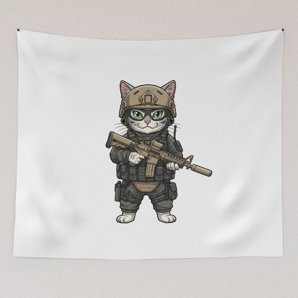 Item preview, Tactical Cat designed and sold by RAWLIFEGRAPHIC.