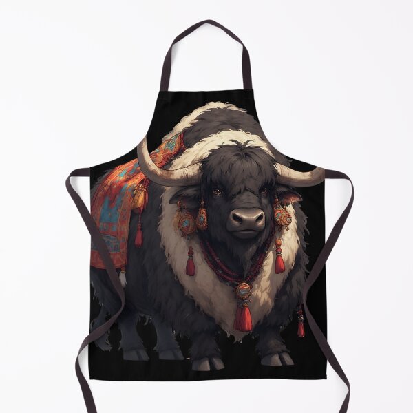 Item preview, Majestic Tibetan Yak in Traditional Ornamented Blanket designed and sold by Karolina’s Cozy Creations.