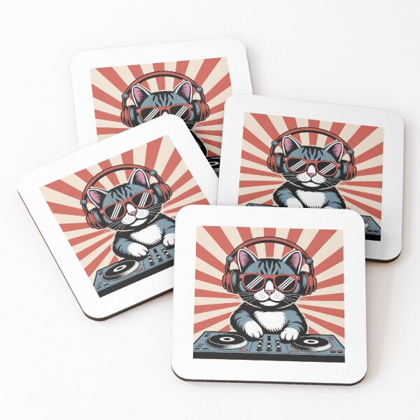 Item preview,   Funny Vintage DJ Cat Style Music Lover Retro Club Vibes designed and sold by ZACK ART.
